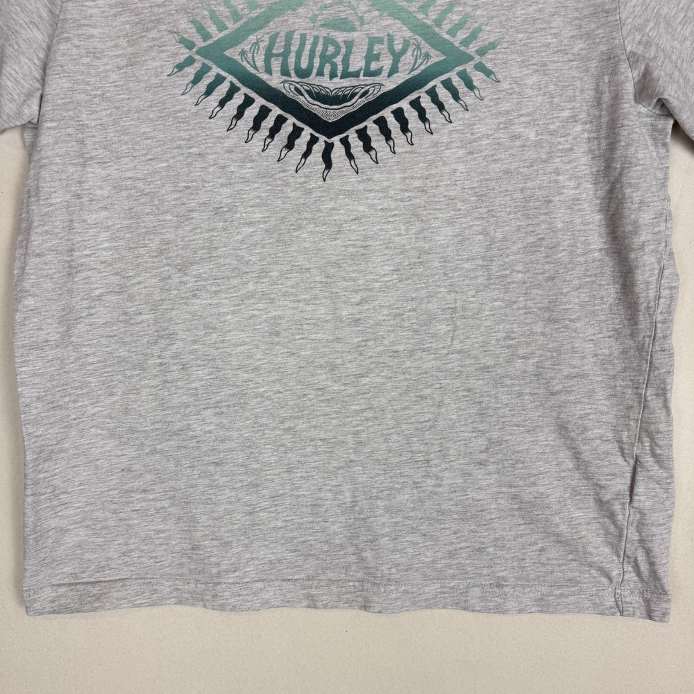 Hurley Shirt Mens Large Gray Surf Sunburst Graphic Tee Tagless Cotton‎ Blend - Picture 4 of 13